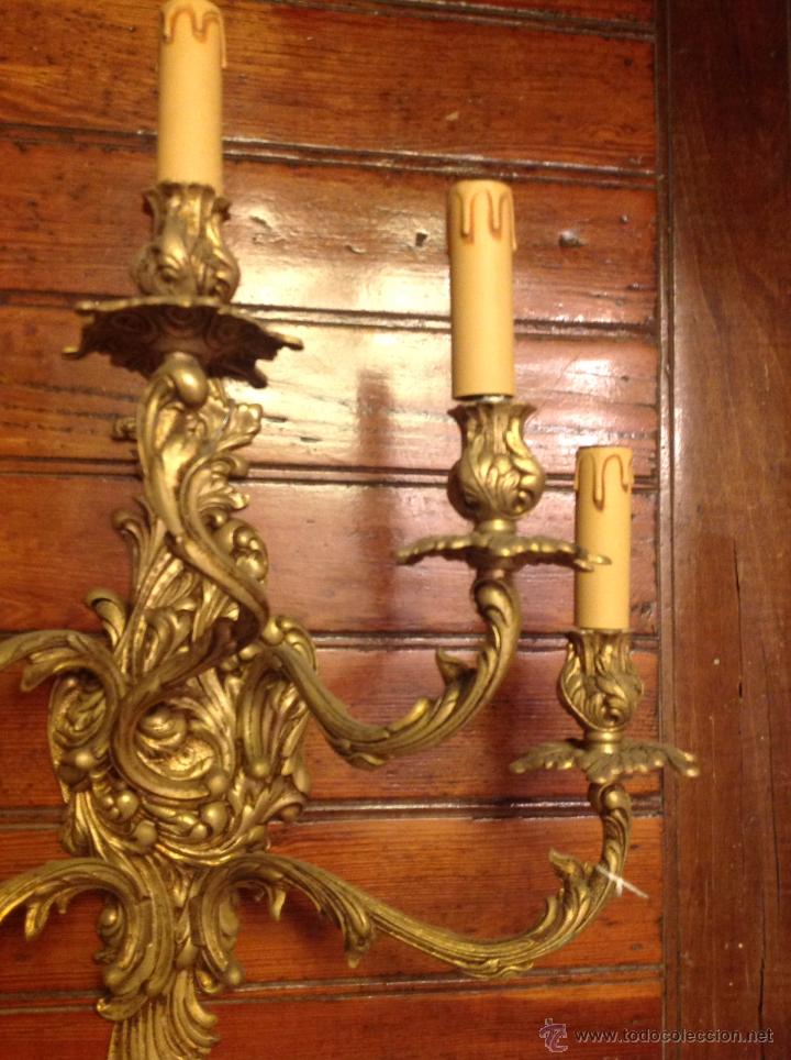 Antig&uuml;edades: gran aplique de BRONCE ESTILO LUIS V de cinco luces (2) - Foto 2