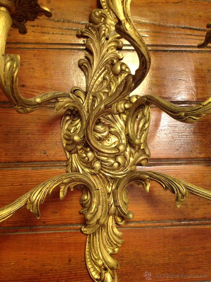 Antig&uuml;edades: gran aplique de BRONCE ESTILO LUIS V de cinco luces (2) - Foto 3