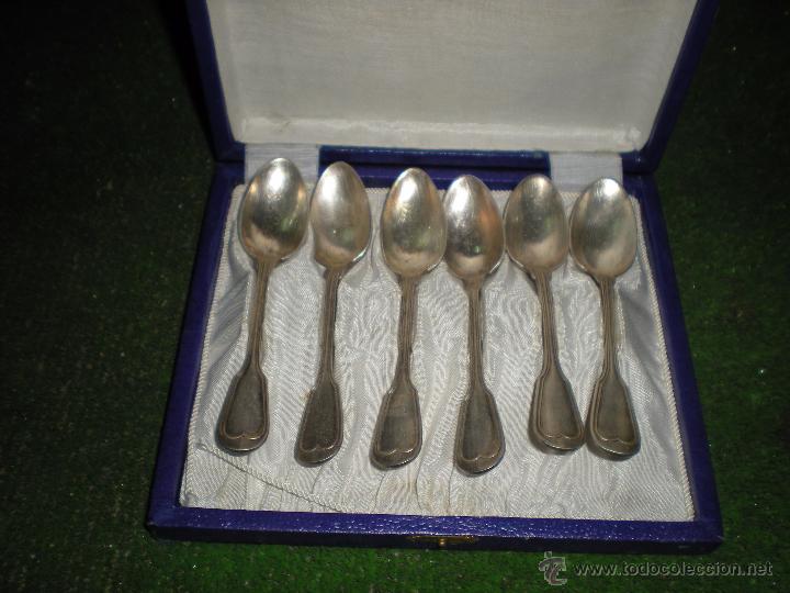 Antig&uuml;edades: Juego de 6 cucharillas en plata - Foto 1