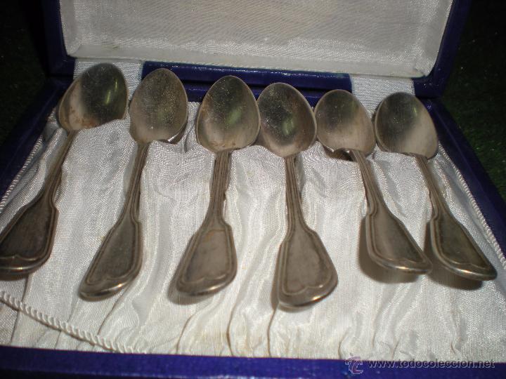 Antig&uuml;edades: Juego de 6 cucharillas en plata - Foto 2