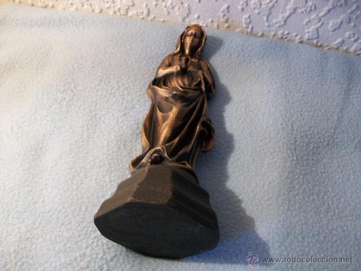 Antig&uuml;edades: Virgen antigua en bronce de 21 cms. - Foto 5