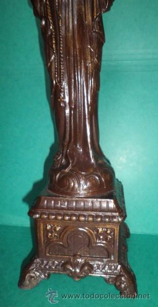 Antig&uuml;edades: Virgen en metal (40 cms.) - Foto 3