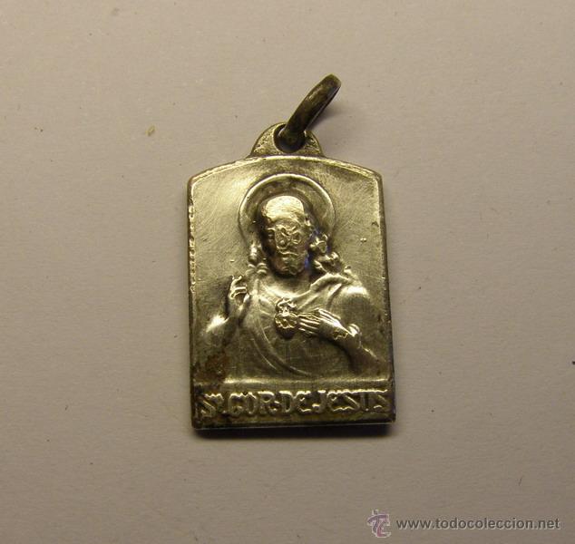 Antig&uuml;edades: Medalla religiosa del Sagrado Coraz&oacute;n. - Foto 1