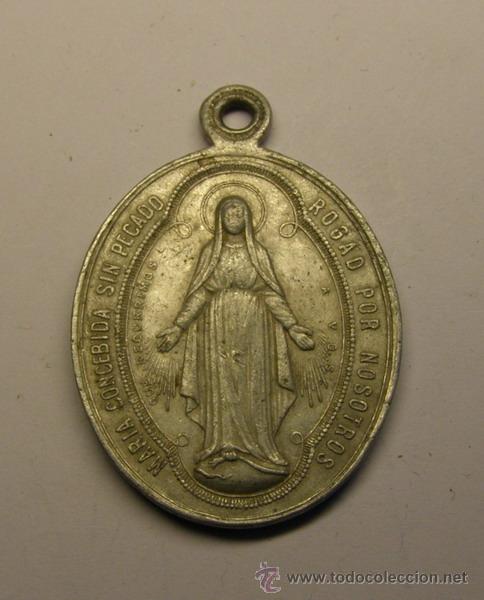 Antig&uuml;edades: Medalla religiosa de La Inmaculada Concepci&oacute;n. - Foto 1