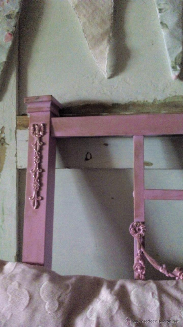 Antig&uuml;edades: ANTIGUO CABECERO DE METAL ROSA - Foto 2