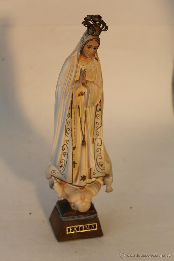 Antig&uuml;edades: virgen de fatima en resina - Foto 4