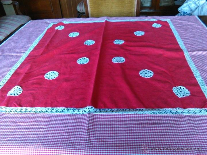 Antig&uuml;edades: ANTIGUO Y ORIGINAL MANTEL, CON CROCHET. - Foto 3