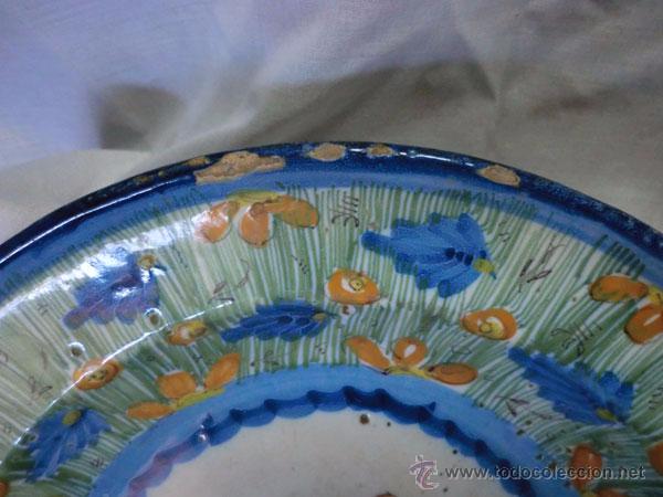 Antig&uuml;edades: ANTIGUO PLATO DE MANISES 30 CM LA&Ntilde;ADO - Foto 4
