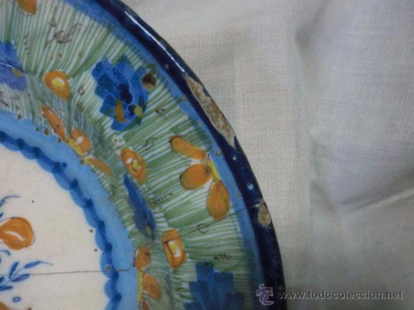 Antig&uuml;edades: ANTIGUO PLATO DE MANISES 30 CM LA&Ntilde;ADO - Foto 5