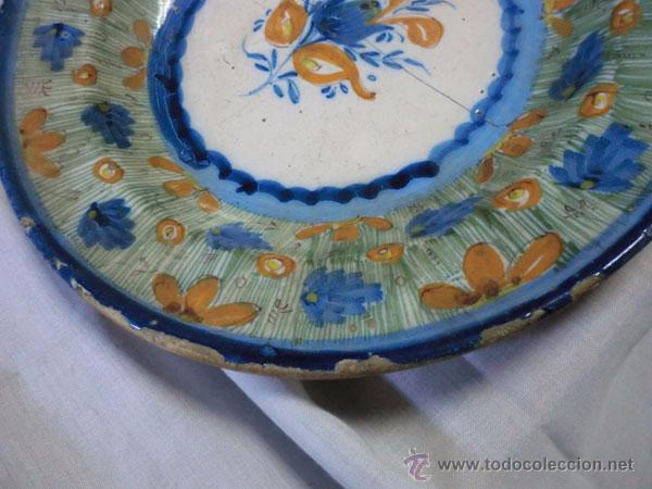 Antig&uuml;edades: ANTIGUO PLATO DE MANISES 30 CM LA&Ntilde;ADO - Foto 6
