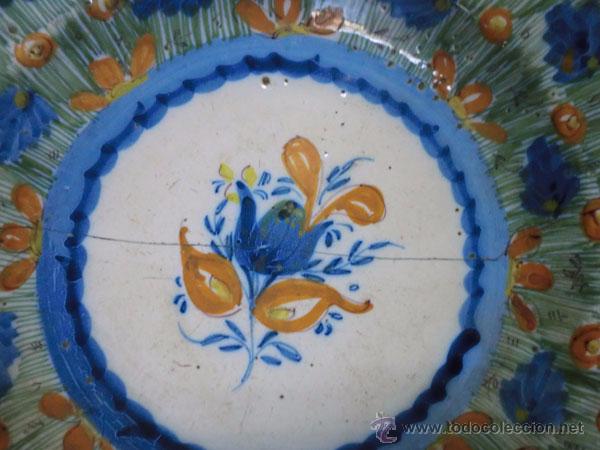 Antig&uuml;edades: ANTIGUO PLATO DE MANISES 30 CM LA&Ntilde;ADO - Foto 8