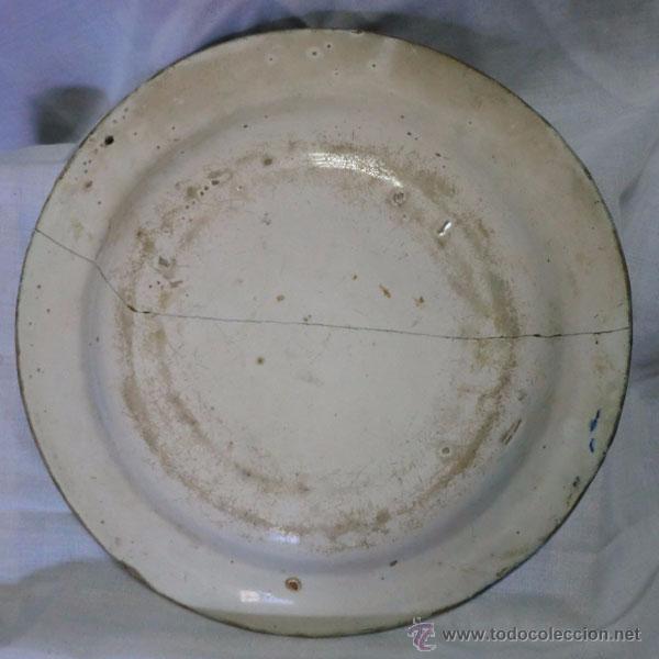 Antig&uuml;edades: ANTIGUO PLATO DE MANISES 30 CM LA&Ntilde;ADO - Foto 9