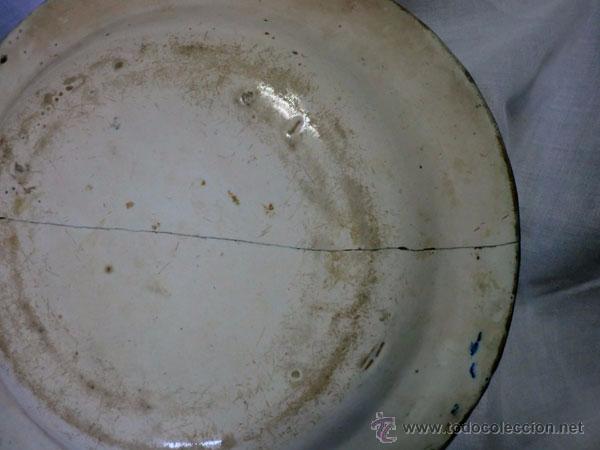 Antig&uuml;edades: ANTIGUO PLATO DE MANISES 30 CM LA&Ntilde;ADO - Foto 11