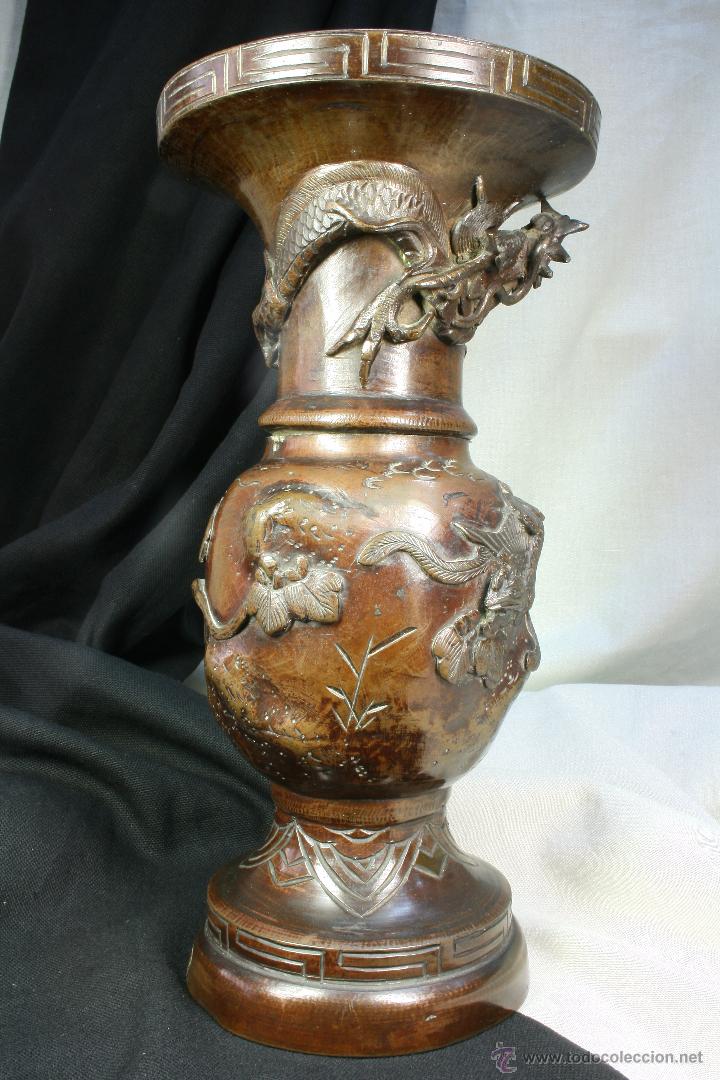 Antig&uuml;edades: Pareja de Jarrones Japoneses. Oriental. S.XIX - Foto 7