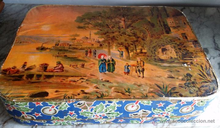 Antig&uuml;edades: CAJA DE MADERA LITOGRAFIADA PP S XX - Foto 1