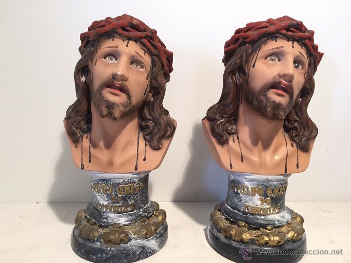 Antig&uuml;edades: DOS CRISTO DE LIMPIAS DE ESTUCO. - Foto 1