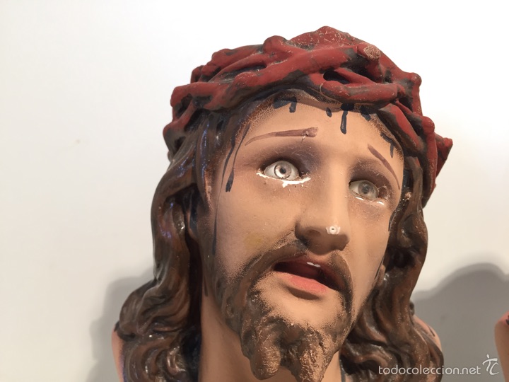 Antig&uuml;edades: DOS CRISTO DE LIMPIAS DE ESTUCO. - Foto 2