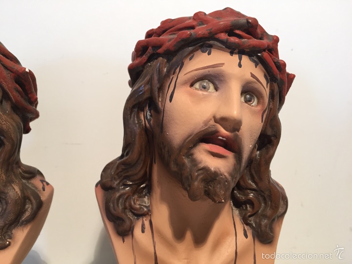 Antig&uuml;edades: DOS CRISTO DE LIMPIAS DE ESTUCO. - Foto 3