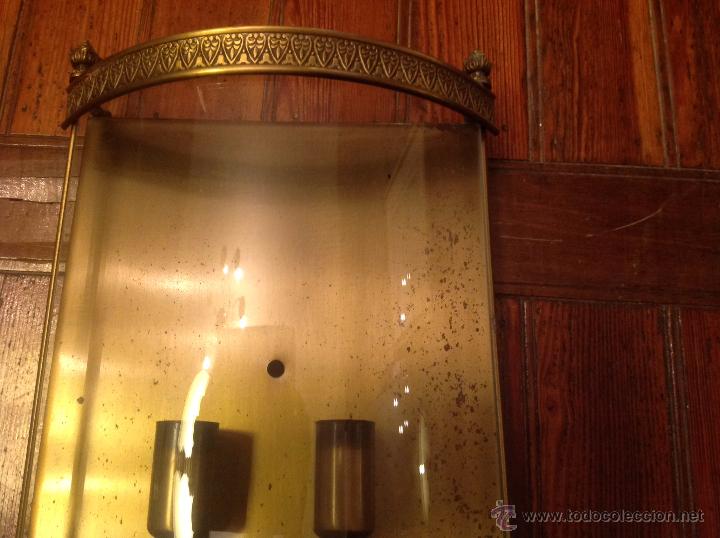 Antig&uuml;edades: aplique medio farol de bronce 2 - Foto 2