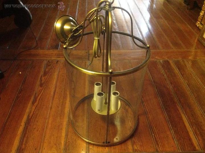 Antig&uuml;edades: GRAN FAROL DE TECHO BRONCE Y CRISTAL 2 - Foto 1