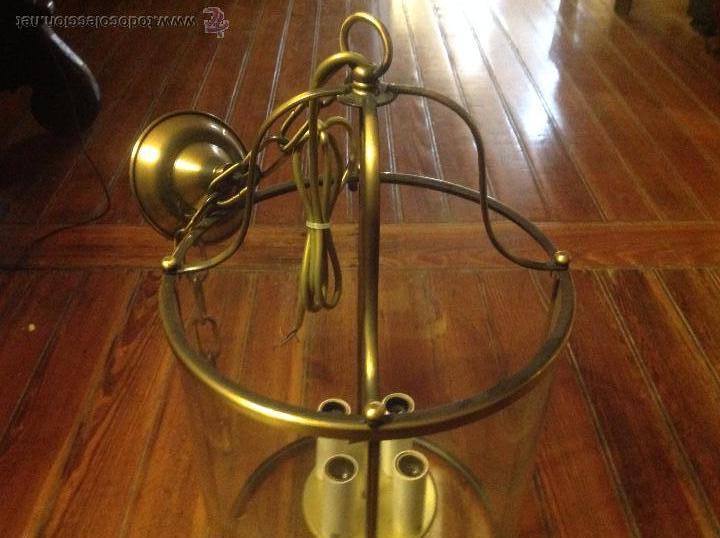 Antig&uuml;edades: GRAN FAROL DE TECHO BRONCE Y CRISTAL 2 - Foto 2