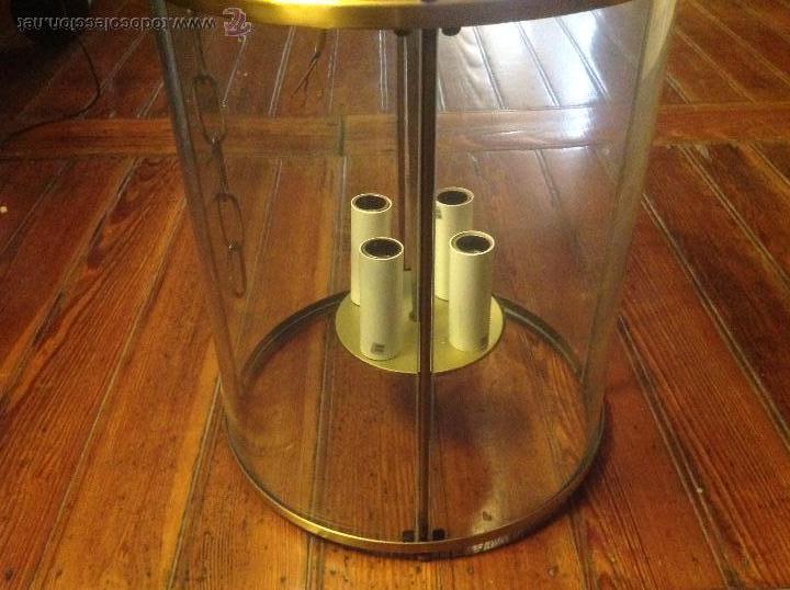 Antig&uuml;edades: GRAN FAROL DE TECHO BRONCE Y CRISTAL 2 - Foto 3