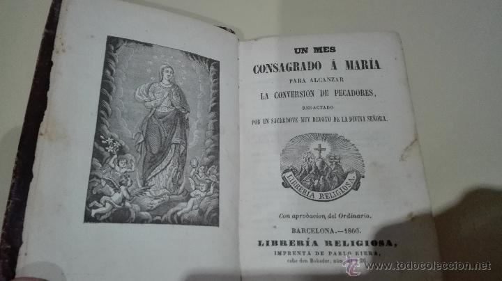 Antig&uuml;edades: Devocionario un mes consagrado a maria - Foto 2
