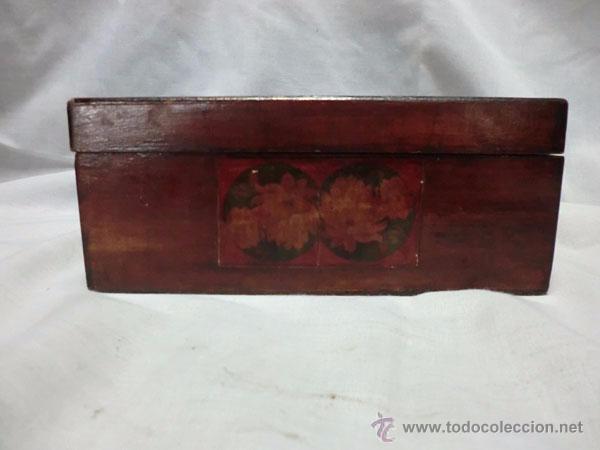 Antig&uuml;edades: PRECIOSA CAJA - JOYERO DE MADERA DECORADA - Foto 2