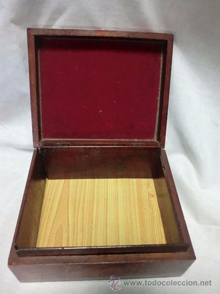 Antig&uuml;edades: PRECIOSA CAJA - JOYERO DE MADERA DECORADA - Foto 7