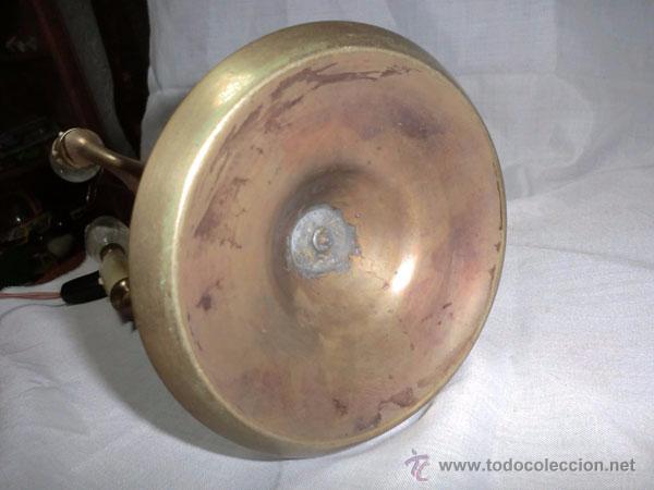 Antig&uuml;edades: VEL&Oacute;N - L&Aacute;MPARA DE ACEITE DE BRONCE CON 4 LUCES ELECTRIFICADA - FUNCIONA - Foto 8