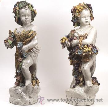 Antig&uuml;edades: Figuras-PUTTIS-de-ceramica. - Foto 1