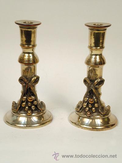 Antig&uuml;edades: Candelabros laminados en plata - Foto 1