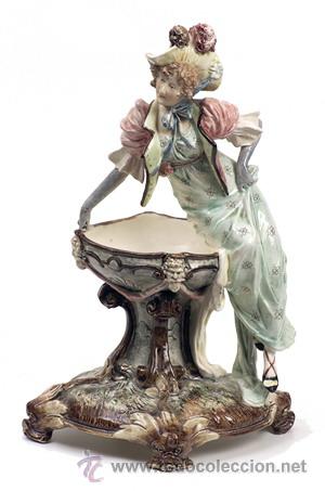Antig&uuml;edades: Centro-de-Mesa-Ceramica-MAYOLICA - Foto 1