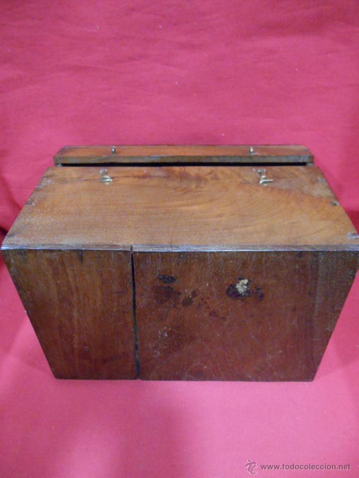 Antig&uuml;edades: ANTIGUA CAJA DE MADERA DE NOGAL - Foto 7