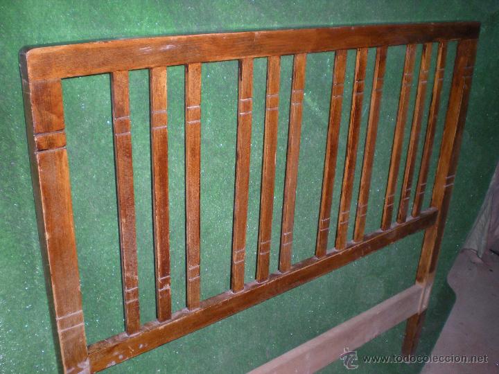 Antig&uuml;edades: Cabecero de cama en haya para cama de 105 - Foto 3