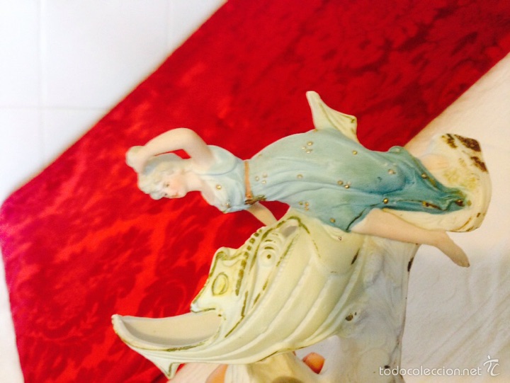 Antig&uuml;edades: Figura de porcelana de biscuit - Foto 5