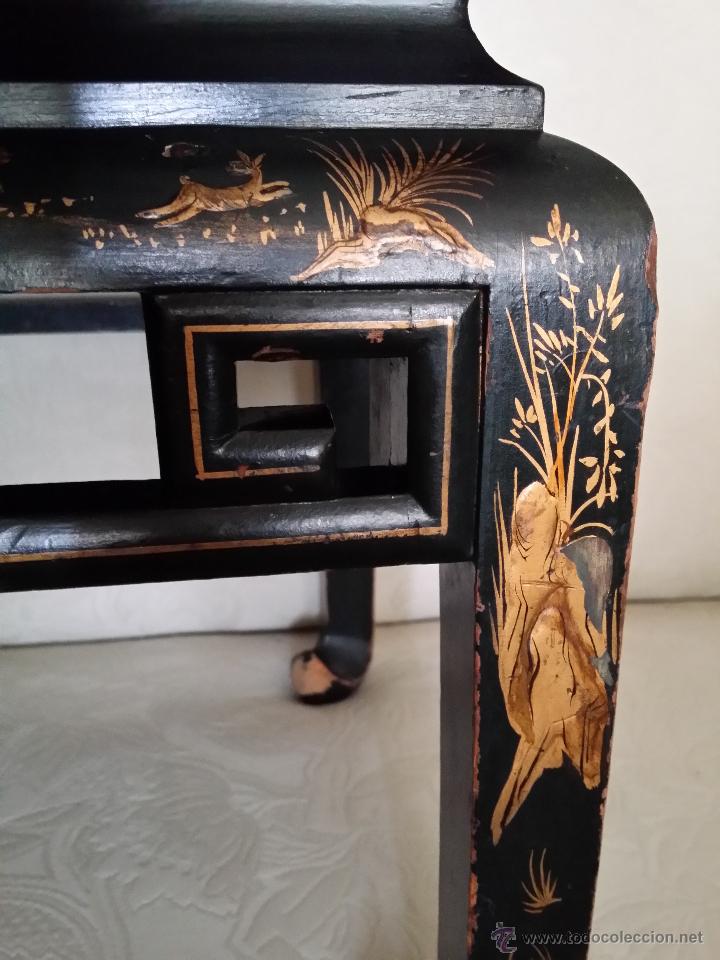 Antig&uuml;edades: MESA LACA JAP&Oacute;N S. XIX A RESTAURAR - Foto 4