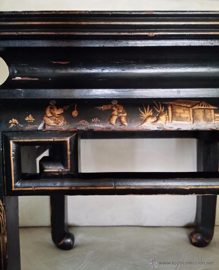 Antig&uuml;edades: MESA LACA JAP&Oacute;N S. XIX A RESTAURAR - Foto 6