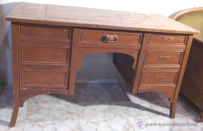 mesa antigua de despacho o escritorio. madera m - Compra venta en  todocoleccion