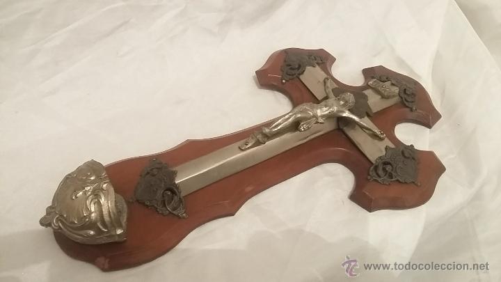 Antig&uuml;edades: Antiguo crucifijo franc&eacute;s. - Foto 2