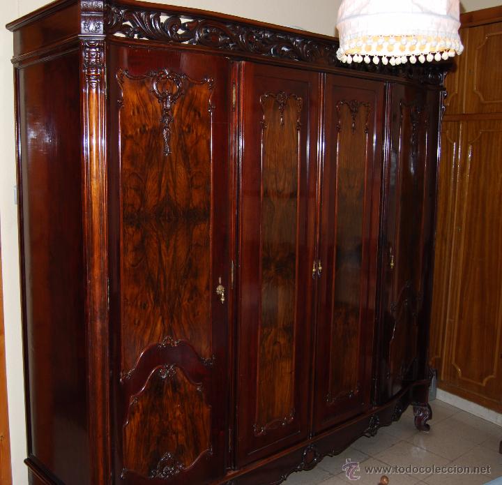 Antig&uuml;edades: Dormitorio antig&uuml;o de madera de caoba - Foto 2