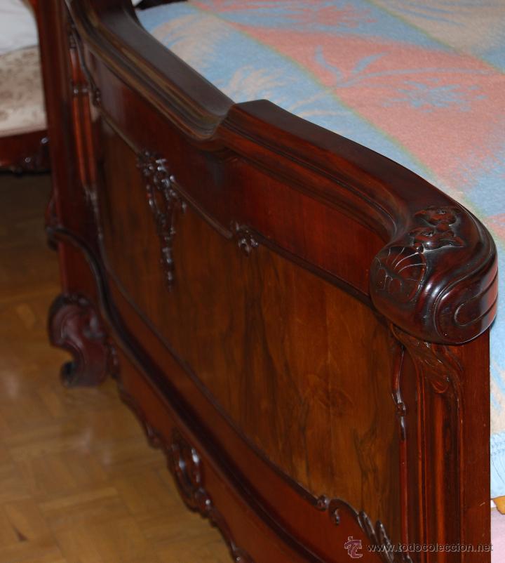 Antig&uuml;edades: Dormitorio antig&uuml;o de madera de caoba - Foto 5