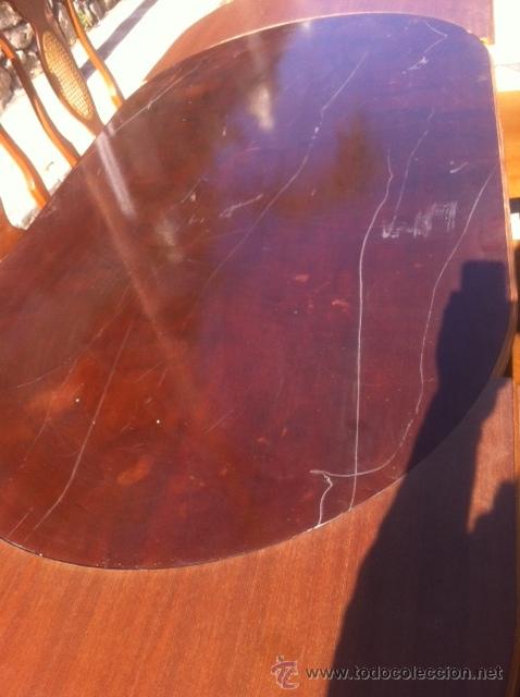Antig&uuml;edades: CONJUNTO DE MESA Y SILLAS ANTIGUAS - Foto 5