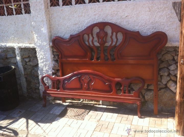 Antig&uuml;edades: CABECERO PIECERO  DE MATRIMONIO - Foto 1