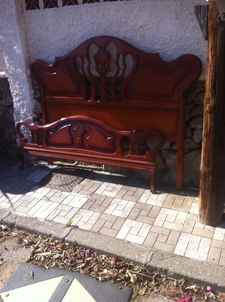Antig&uuml;edades: CABECERO PIECERO  DE MATRIMONIO - Foto 2