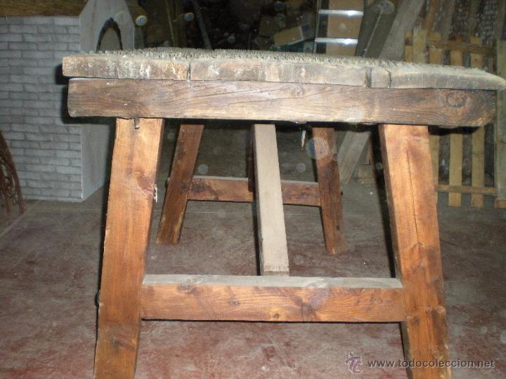Antig&uuml;edades: Mesa de comedor hecha con trillo - Foto 2