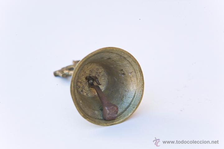 Antig&uuml;edades: BELLISIMA Y ANTIGUA CAMPANA DE BRONCE PERUANA. - Foto 5
