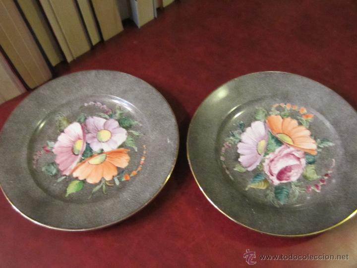 Antig&uuml;edades: plato decorado con flores vigo - Foto 1