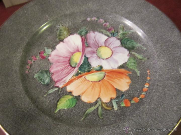 Antig&uuml;edades: plato decorado con flores vigo - Foto 2