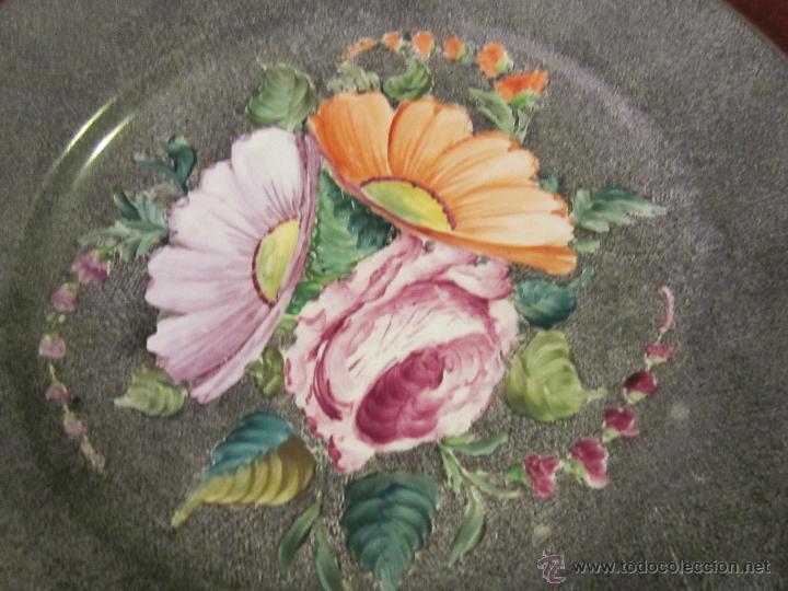 Antig&uuml;edades: plato decorado con flores vigo - Foto 3